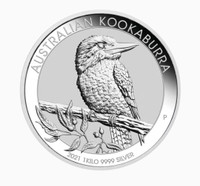 1 kilo 2021 Australian Kookaburra Silver Coin