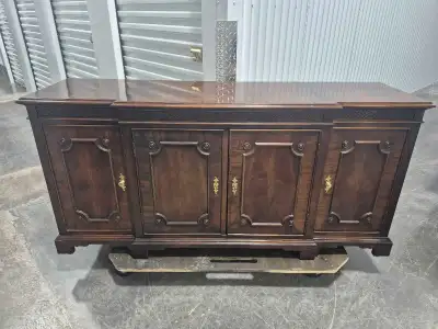 Vintage Mahogany 66" Sideboard Buffet Credenza Media Stand , View more