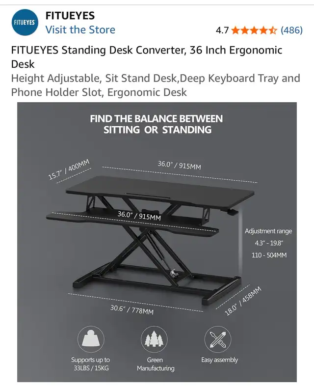 Standing Desk Converter in Desks in Ottawa - Image 2