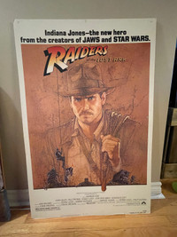 Various Indiana Jones original authentic posters on foam board 