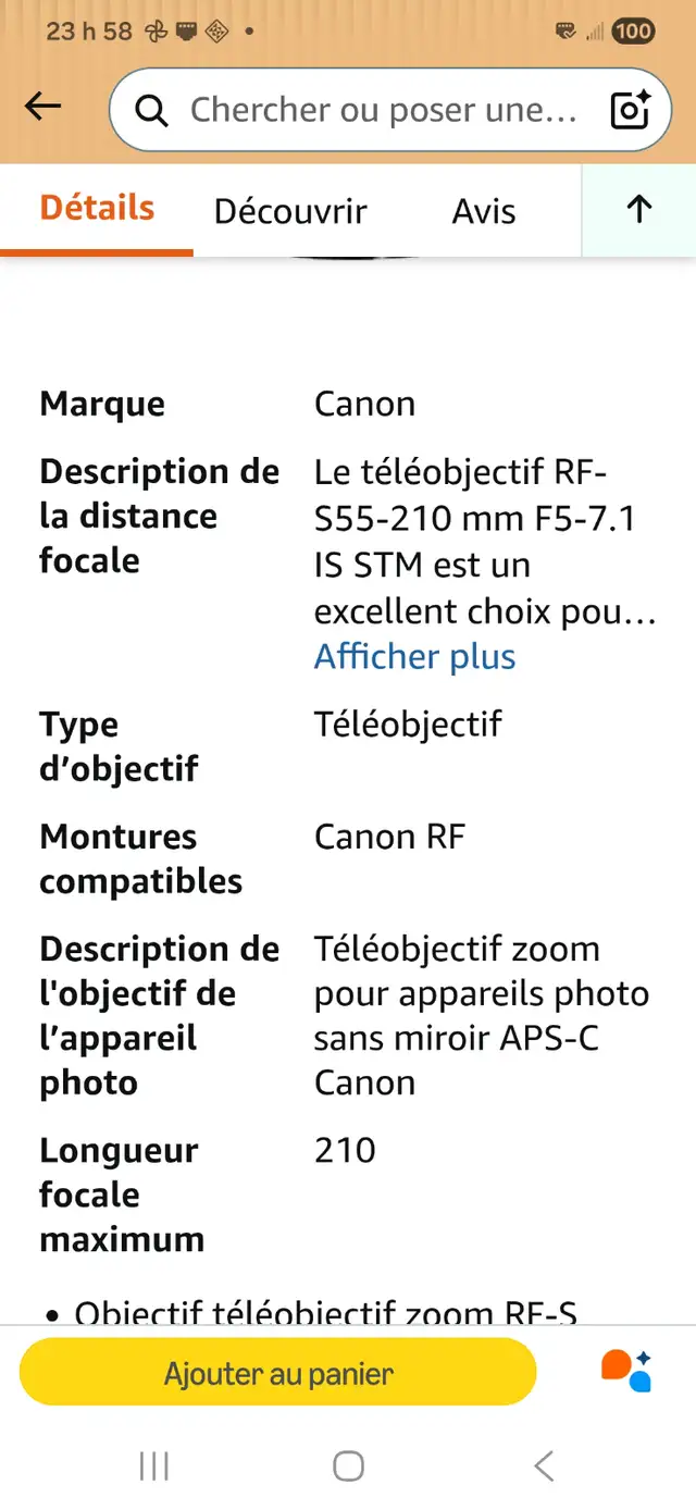 Lenses camera65203780202242128