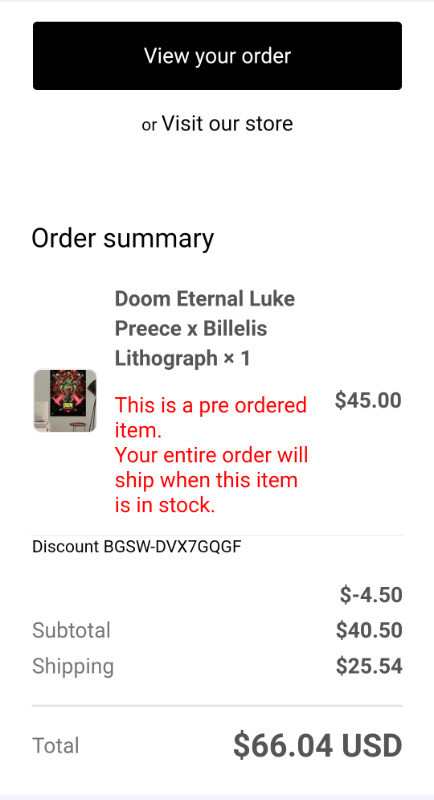 Doom Eternal Lithograph 1 of 600 in Arts & Collectibles in Saskatoon - Image 2