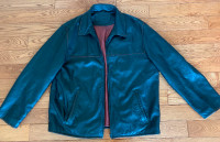 Men’s black leather jacket XL