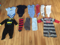 Boys 6-12 month onsies, pants and sleepers