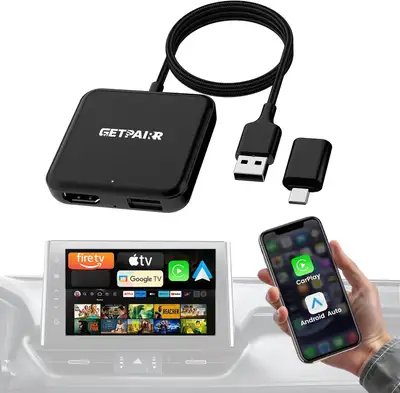 ❤️✅NEW IN BOX 4-in-1 Wireless Carplay/Android Auto & Car TV Mate, View more