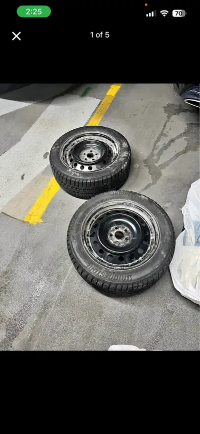 Selling a set of 4 Bridgestone Blizzak WS90 winter tires, size 205/55R16, mounted on steel rims. DOT...
