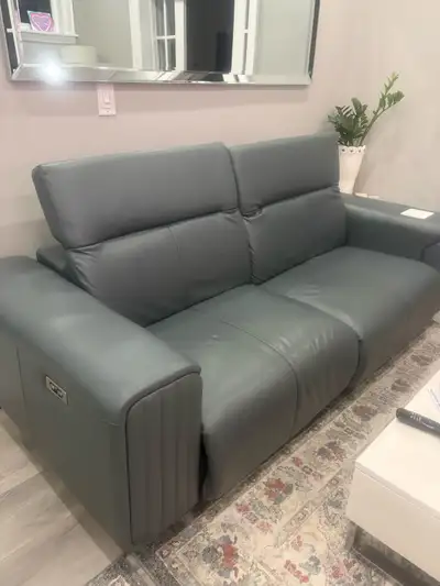 Grey  Leather sofa seat for sale ., View more