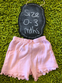 Pink CIRCO girls Newborn cotton shorts 0-3 mths - EUC