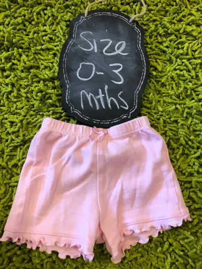 Pink CIRCO girls Newborn cotton shorts 0-3 mths - EUC, View more