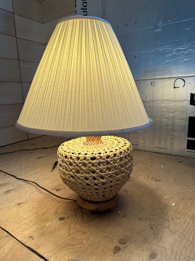 Wicker table lamp in Indoor Lighting & Fans in Kingston