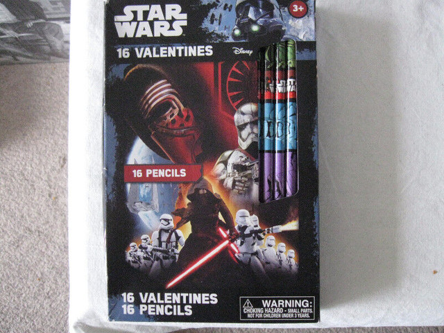 2 boxes of 16 Star Wars Themed Valentine Cards /16 pencils  set in Arts & Collectibles in City of Halifax