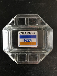 Rare - Cendrier Chargex Visa & Ramada ( voir $ dans description)
