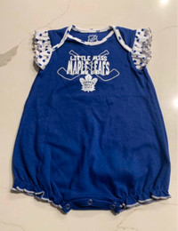 TORONTO MAPLE LEAFS Short Romper. Snap Bottom. Size 24 months.