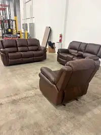 Brand New 3+2+1 recliner leather sofa set with free delivery 