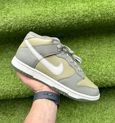Nike Dunk Mid Leather Shoes Neutral Olive Men's Brand New Size 8, View more