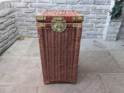 Wicker Storage Trunk Chest Table, View more