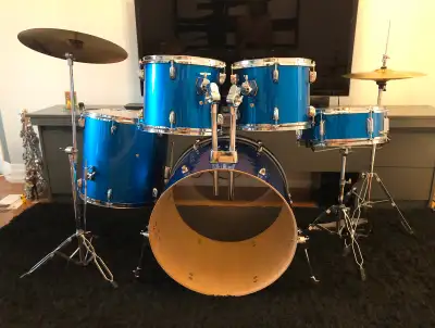5-piece drum set — cobalt blue, View more