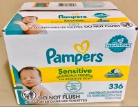 Pampers Sensitive Wipes Fragrance free 336 counts/wipes(4 packs)