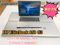 Only $279 HP EliteBook 850 G3 Windows 11 Intel i5 8G RAM/256G