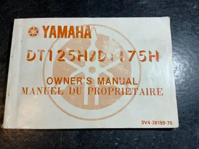 1981 Yamaha DT125H & DT175H Owner's Manual P/N 3V4-28199-70 Printed July 1980 1981 Yamaha DT125H & D...