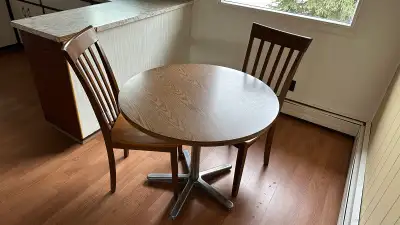 40” Round Dining Table with 2 Wooden Chairs , View more