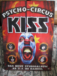 Mounted Kiss Psycho Circus Poster in German-Good condition