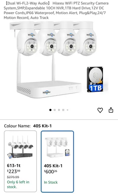 Hiseeu WiFi P2P Security Camera System, View more