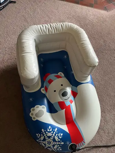 Inflatable snow board or pool float