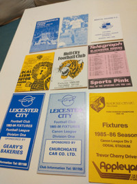 Nine, 1980s English football schedules/fixtures cards