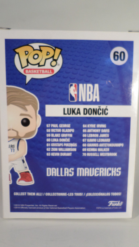 NBA Funko POP Luka Doncic #60 Dallas Mavericks White Jersey in Arts & Collectibles in Kitchener / Waterloo - Image 4