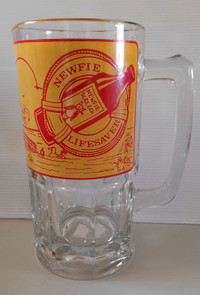 Vintage Rare Large Newfie Screech Nefie Lifesaver Beer Mug Glass