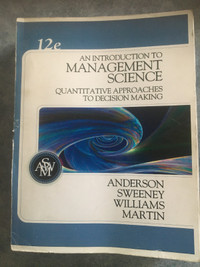 AN INTRODUCTION TO MANAGEMENT SCIENCE TEXTBOOK