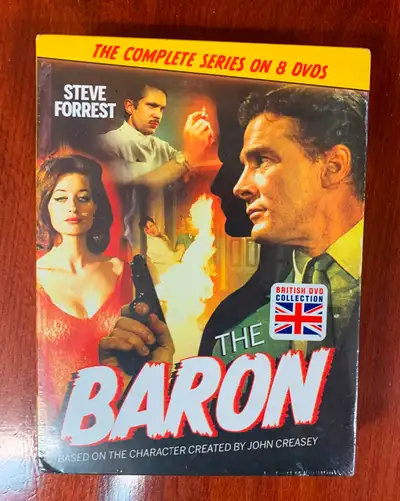 Brand New, Factory Sealed dvd set: THE BARON The complete series, starring Steve Forrest, 8 DVD box...