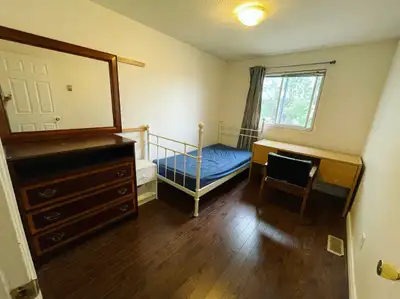 Room is available from May 19th. 1 minute walk to a Bus stop. End unit, far away from the main road....