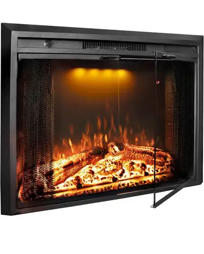 Brand new Electric Fireplace Insert, 35 Inches Recessed Fireplace Heater with 3 Flame and Top Light...