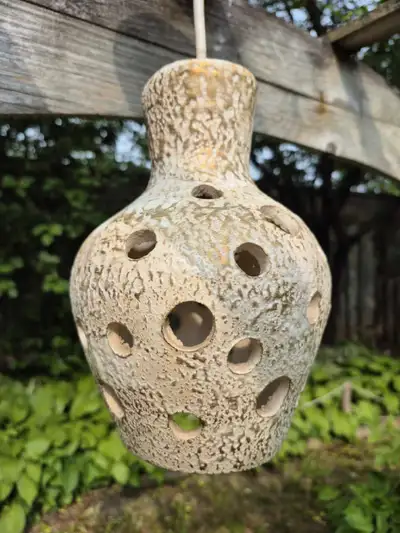 Perfect condition West German pottery lamps. These need to be wired into your home or... You could b...