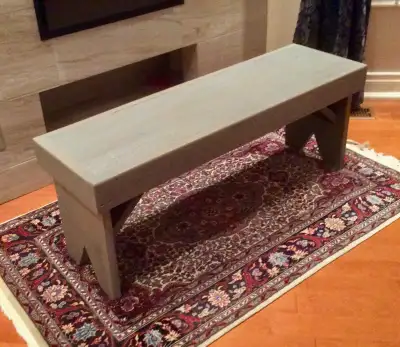 Attractive Very Functional Rustic Solid Wood Bench, View more