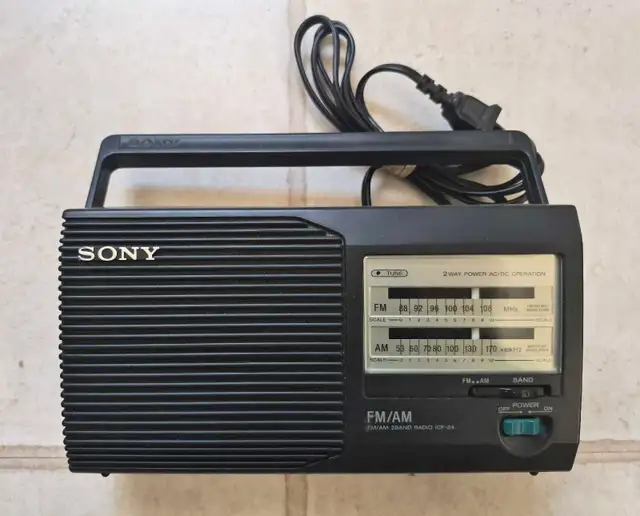 Vintage SONY Radio, Model ICF 24.  