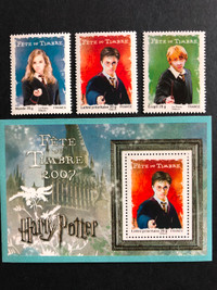 TIMBRES ET FEUILLET, FRANCE 2007, CINÉMA, HARRY POTTER.