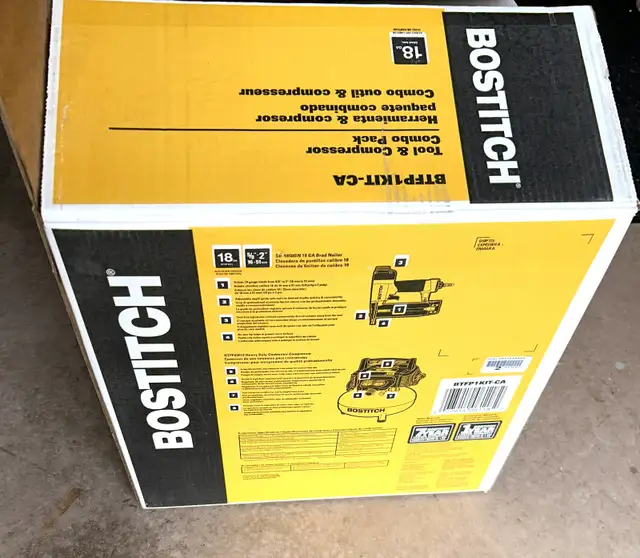 Bostitch Air Compressor & Nailer Kit in Power Tools in Kingston - Image 4
