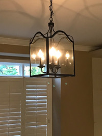 Ceiling Light with clear glass panels