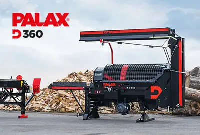 Palax D410 Pro+ Firewood Processor Hydraulic Controls with Power Boost 2 second cycle time. 16" cut...