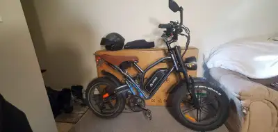 Jansno X50 Fat Tire E-Bike W/ Helmet Accessories Tires and Tools, View more