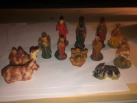 Vintage Art Plastic miniature Nativity  Hong Kong /firm price 