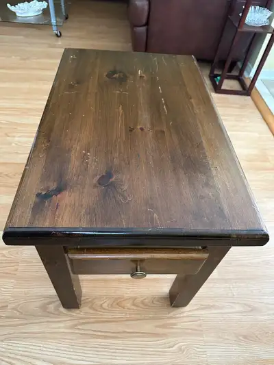 Wooden side table, View more