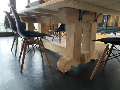 Dining Room  Harvest Table with Trestle Base, View more