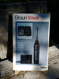 Braun Travel Rechargeable Toothbrush, 4 Heads, Manual, Case