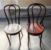 Antique Vintage Old Thonet Style Chairs 2 Chairs