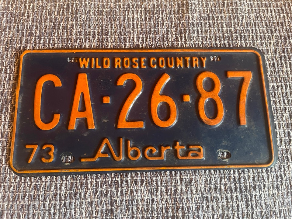 Vintage 1973 Alberta License Plate – 