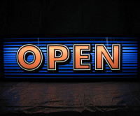 3 Foot Wide Electric Light Box OPEN Business Sign - Only $55
